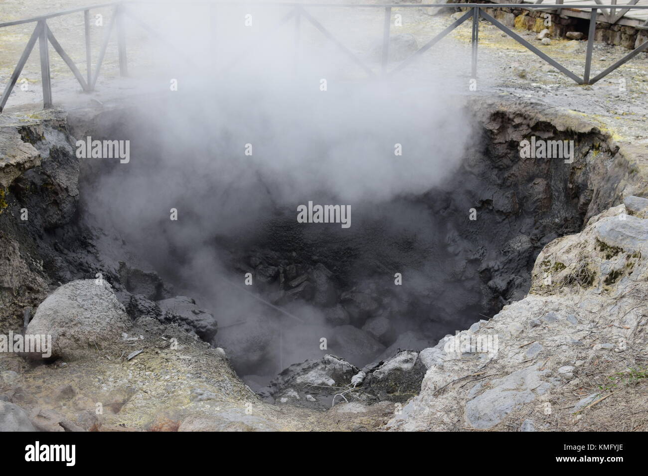 Fumarolas da Lagoa das Furnas, Sao Miguel, Azores, Acores. Geysers