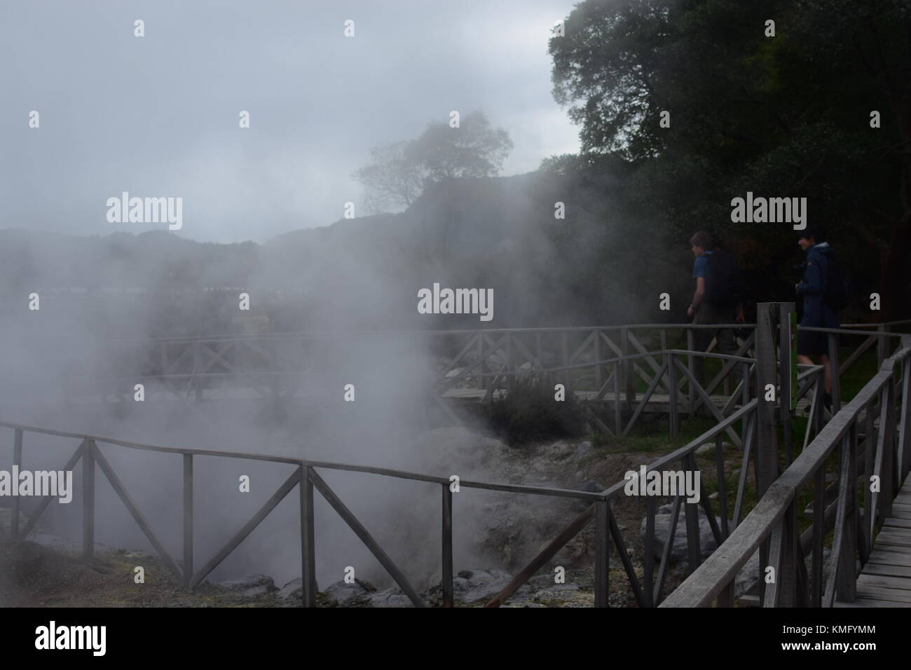Fumarolas da Lagoa das Furnas, Sao Miguel, Azores, Acores. Geysers