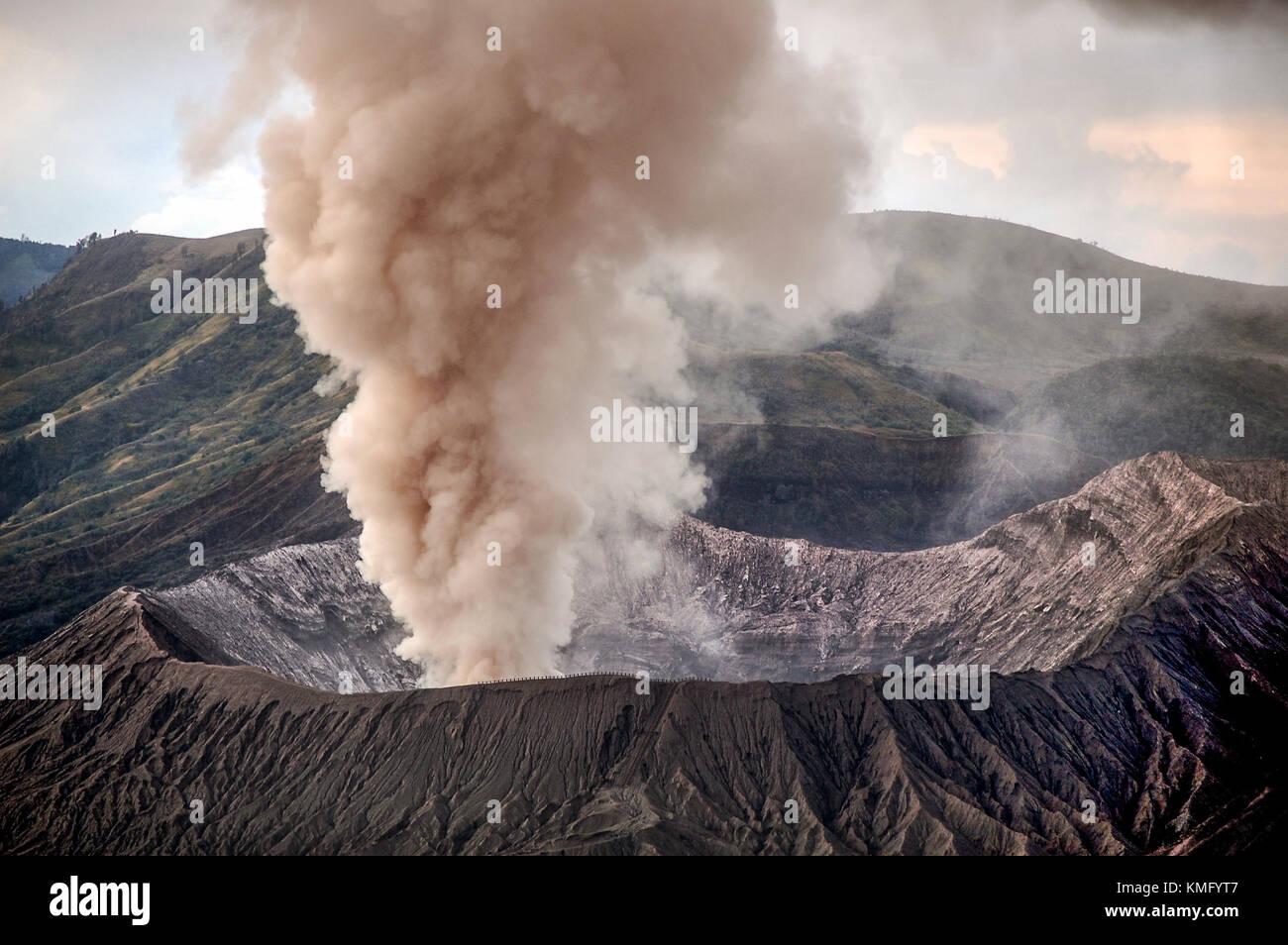 Mount Bromo eruption Stock Photo