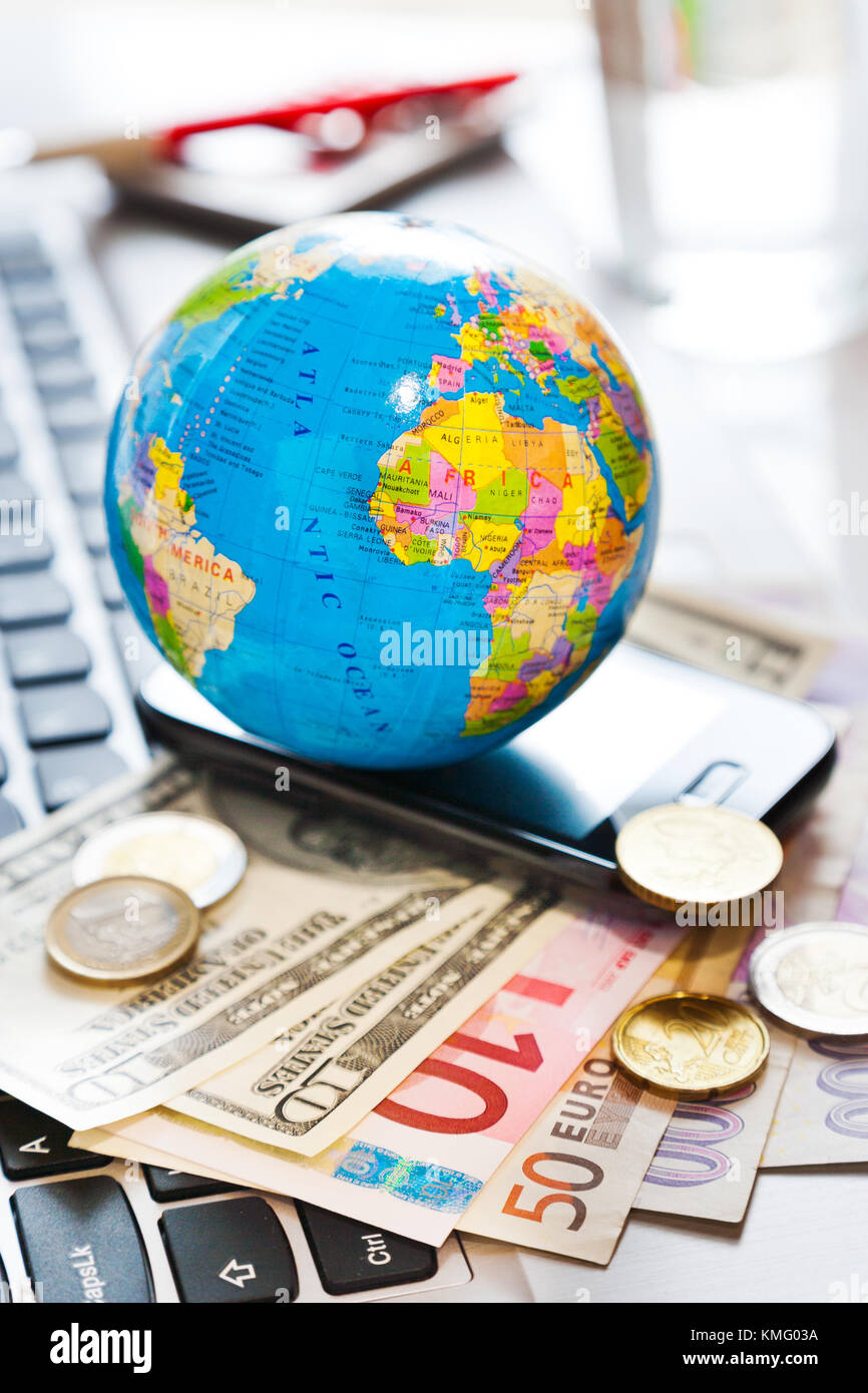 International business - foreign currency with Czech crown - economy and finance Stock Photo