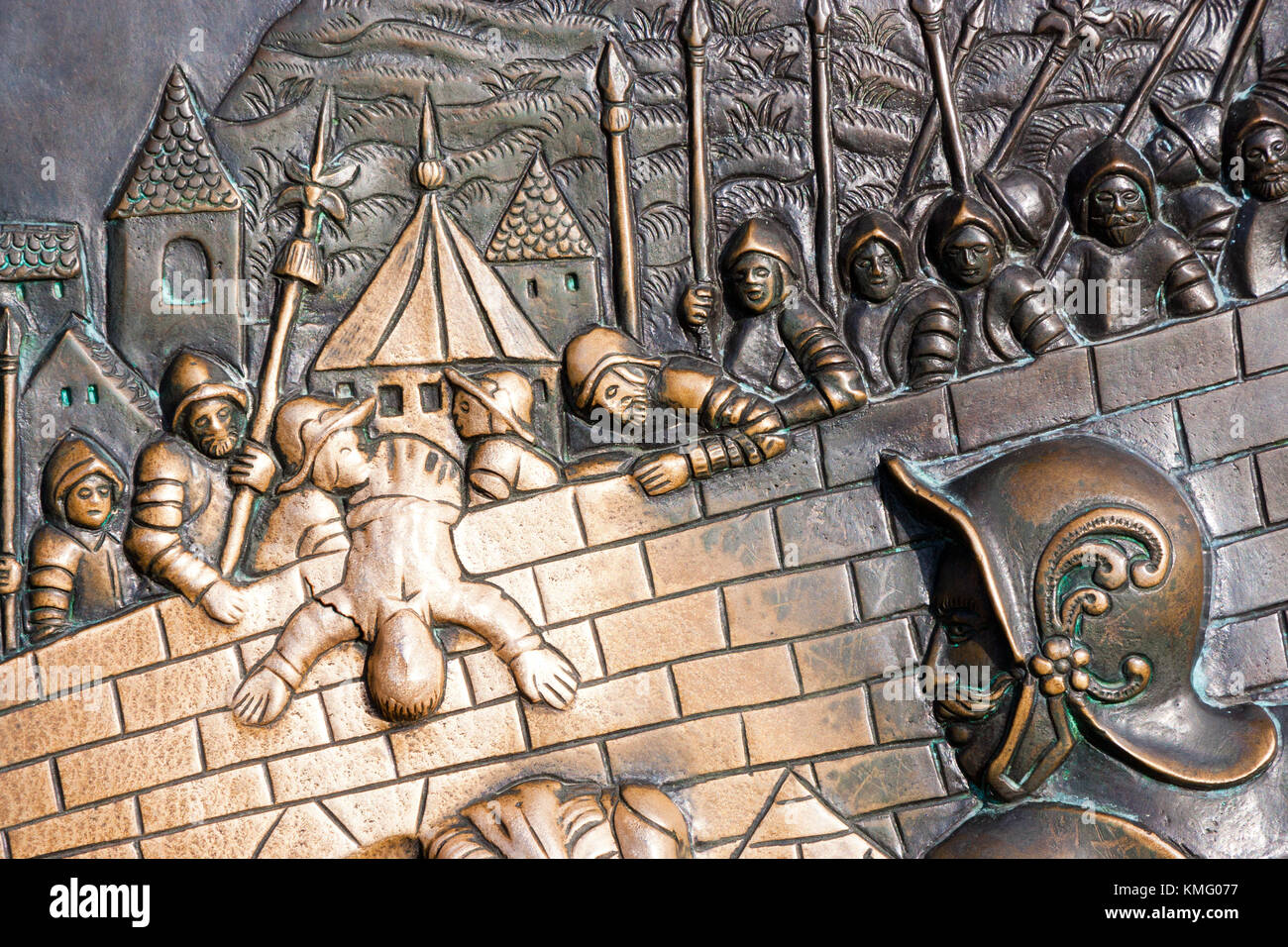 Statue of Jan Nepomucky (St John of Nepomuk), Charles Bridge, Prague