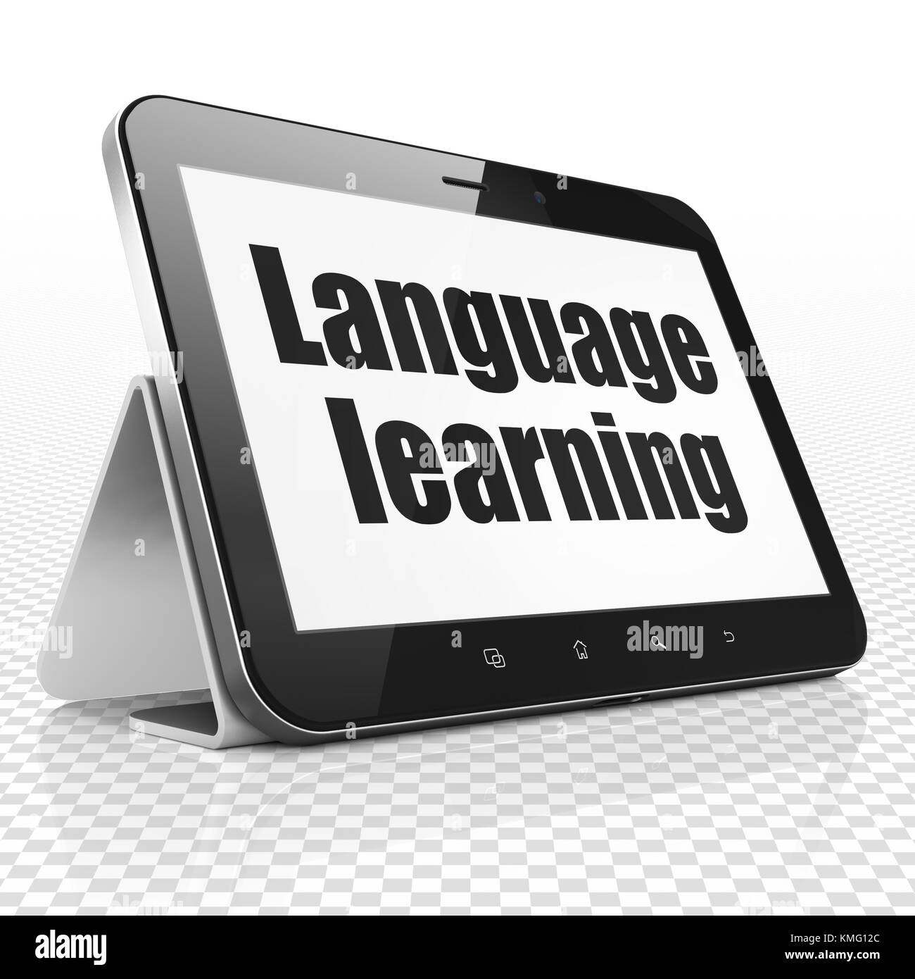 Learning concept Tablet Computer with Language Learning on display