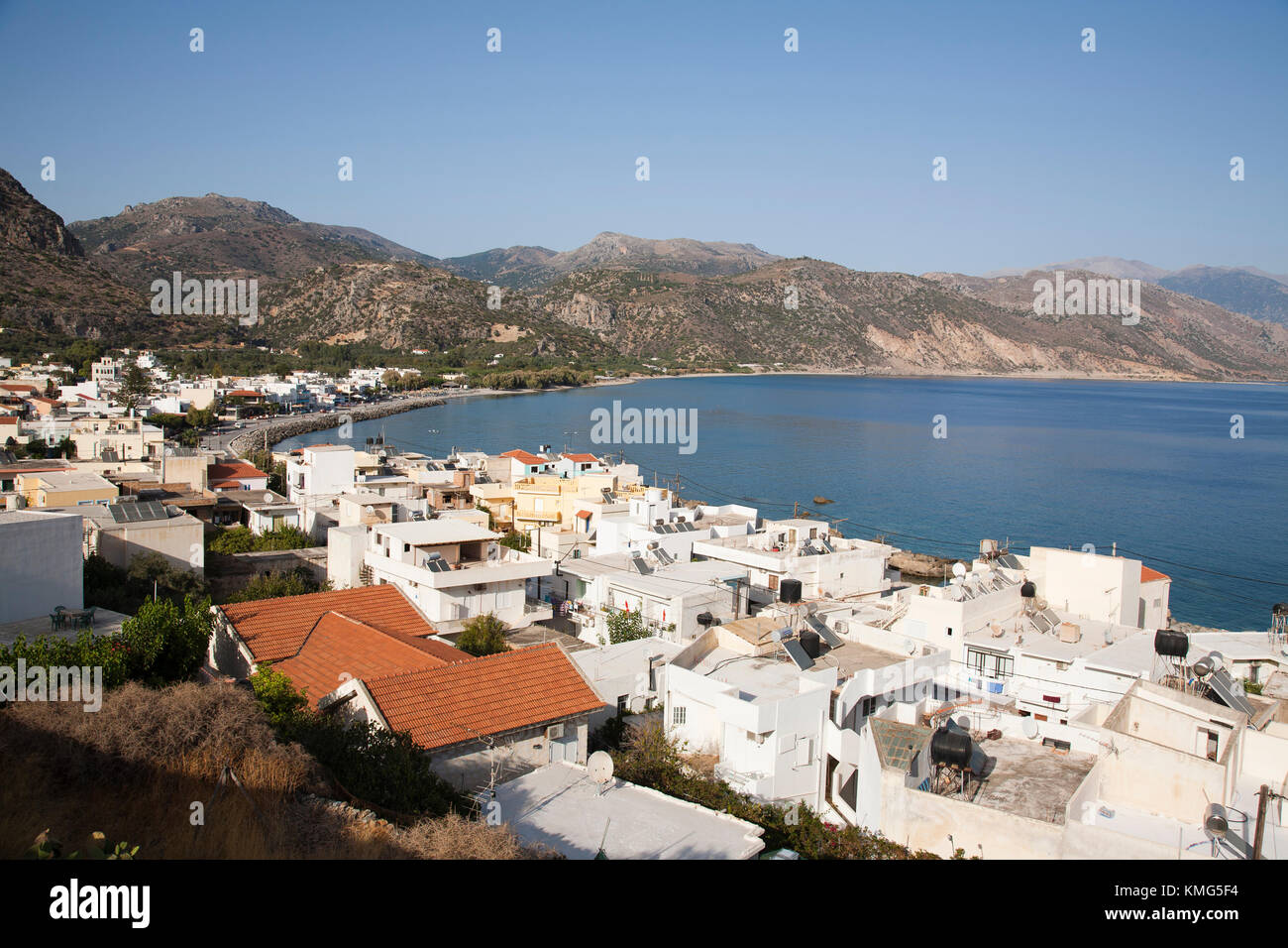 Paleohora village, Crete island, Greece, Europe Stock Photo