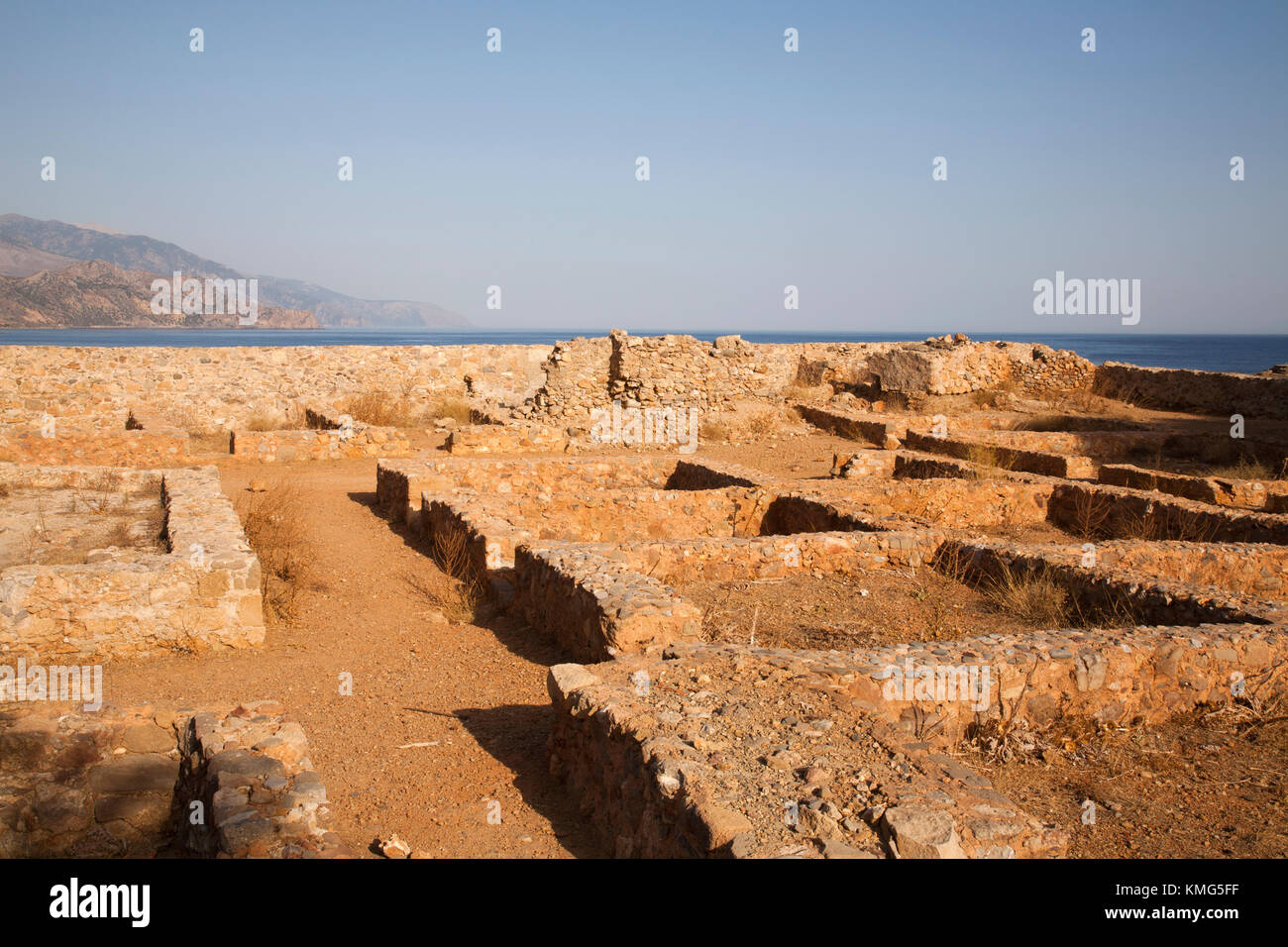 Paleohora village, Venetian Castle, Crete island, Greece, Europe Stock Photo