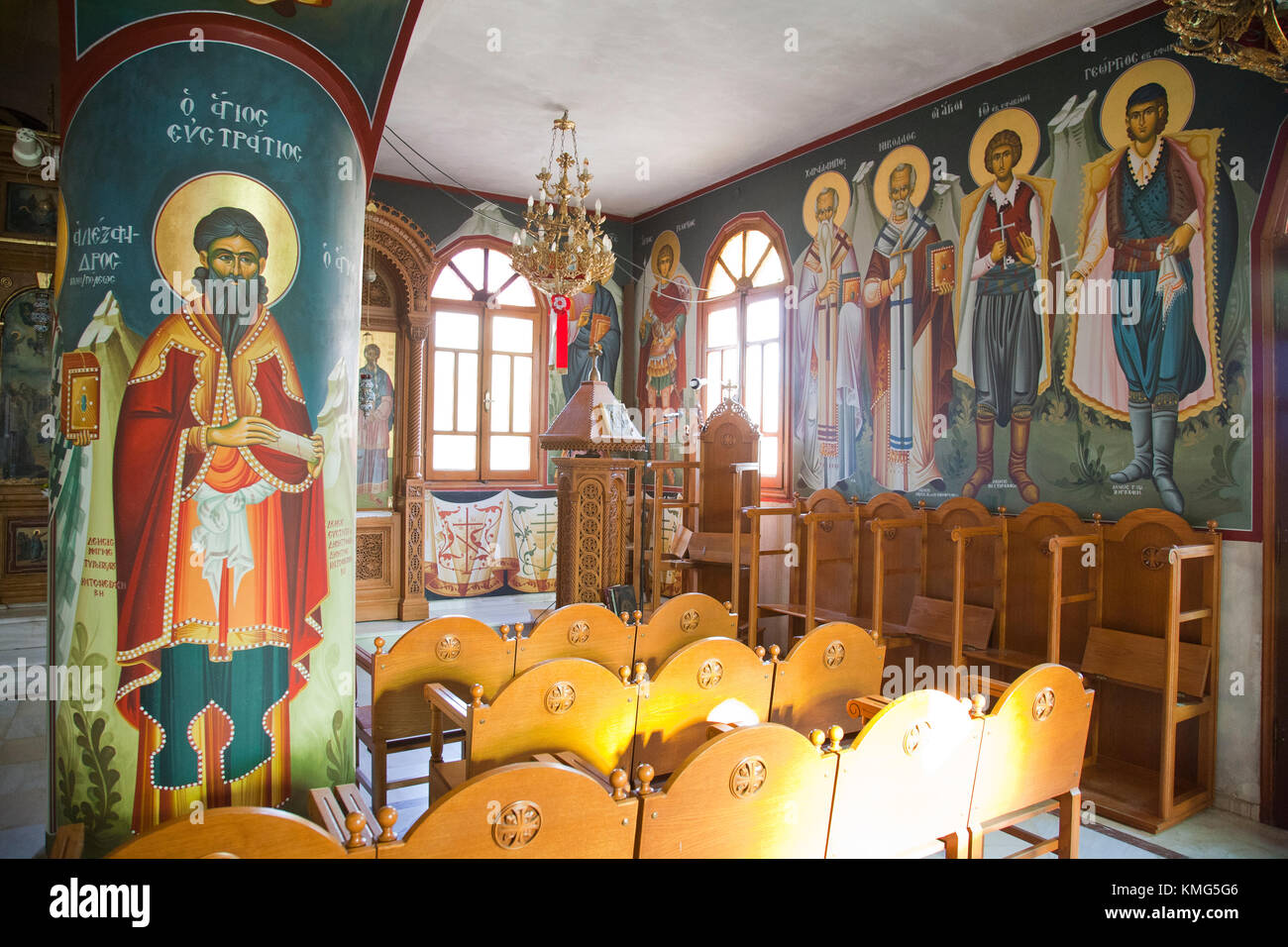 Church of the Annunciation, Paleohora village, Crete island, Greece, Europe Stock Photo