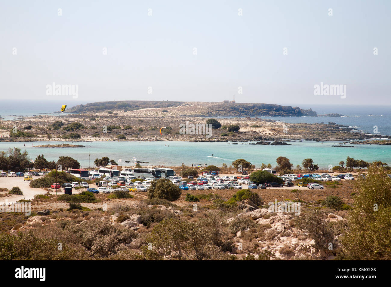 Elafonisos beach and area, Crete island, Greece, Europe Stock Photo