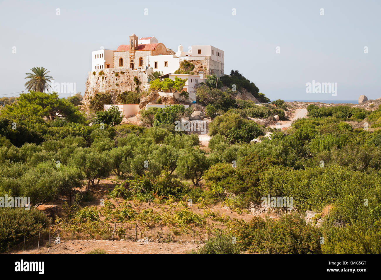 Chrisoskalitisas Monastery, Crete island, Greece, Europe Stock Photo