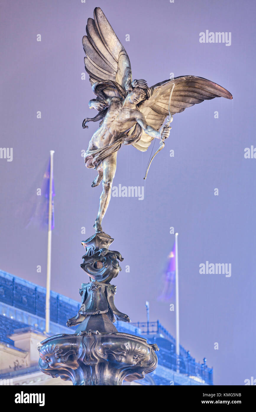 Statue of Eros at Piccadilly Circus, London, England Stock Photo