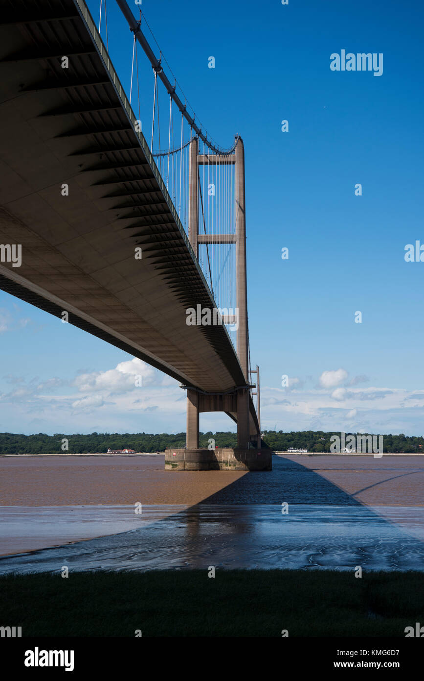 Humber Bridge, River Humber, England, UK. Stock Photo