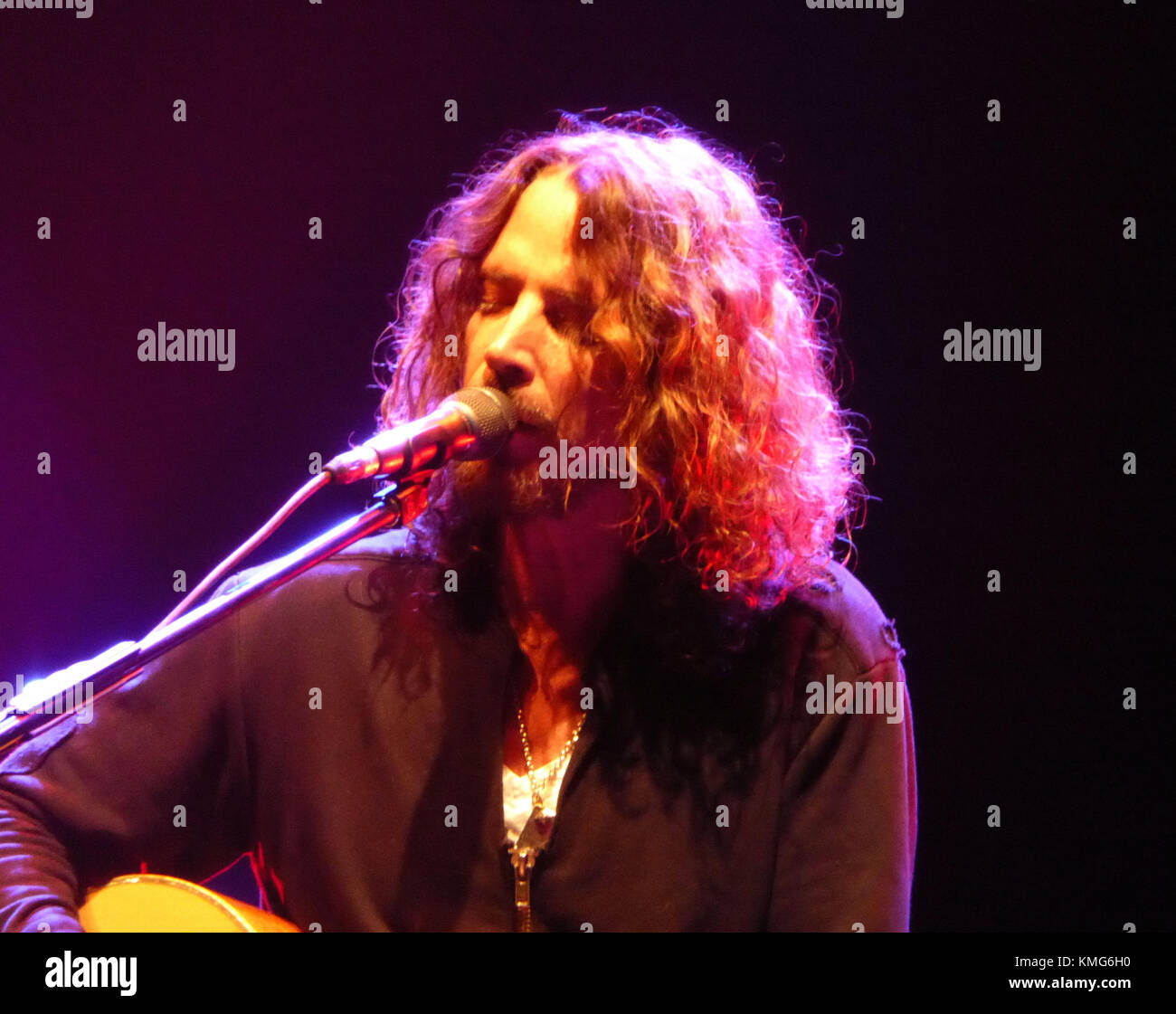 Singer/musician Chris Cornell performs in concert on his Acoustic Higher Truth World Tour at Teatro Gran Rex theatre on December 15, 2016 in Buenos Aires, Argentina. Photo by Barry King/Alamy Stock Photo