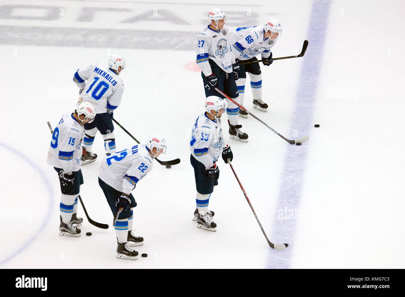 PODOLSK, RUSSIA SEPTEMBER 10, 2017 Barys team training just before