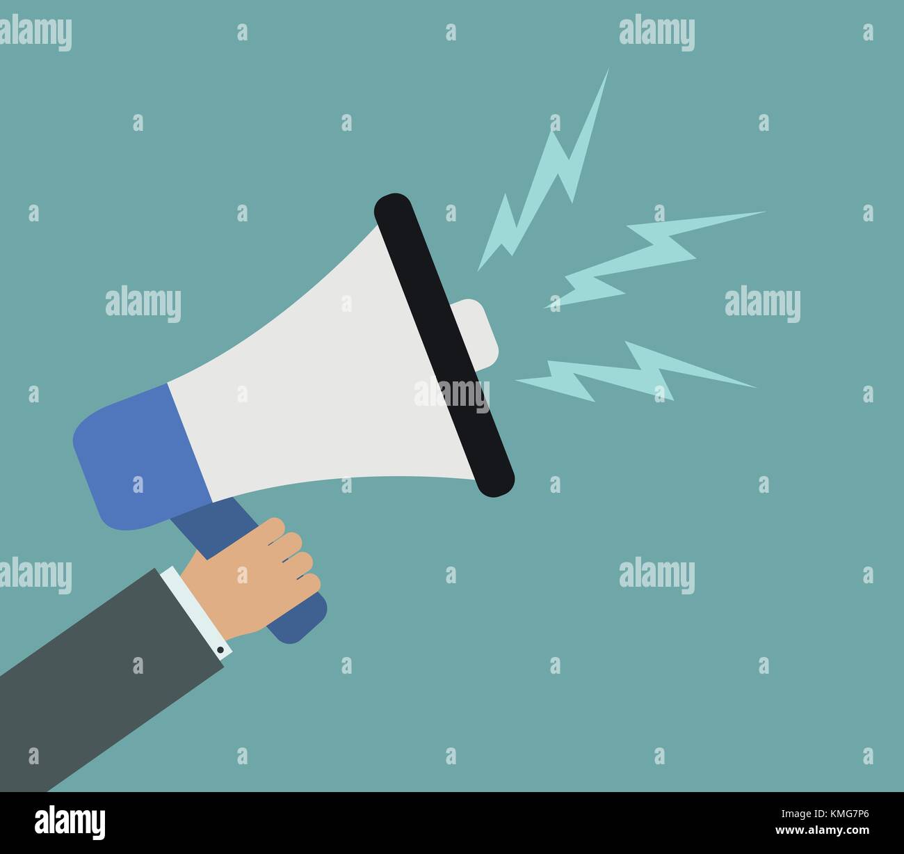 megaphone in hand Stock Vector Image & Art - Alamy