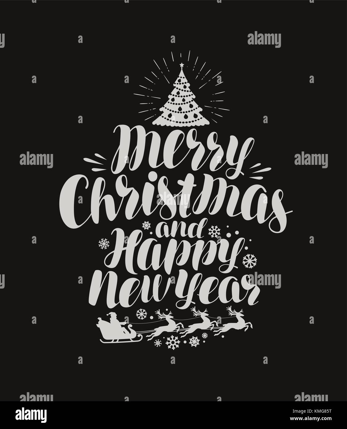 Merry christmas! inscription on Stock Vector Images - Alamy