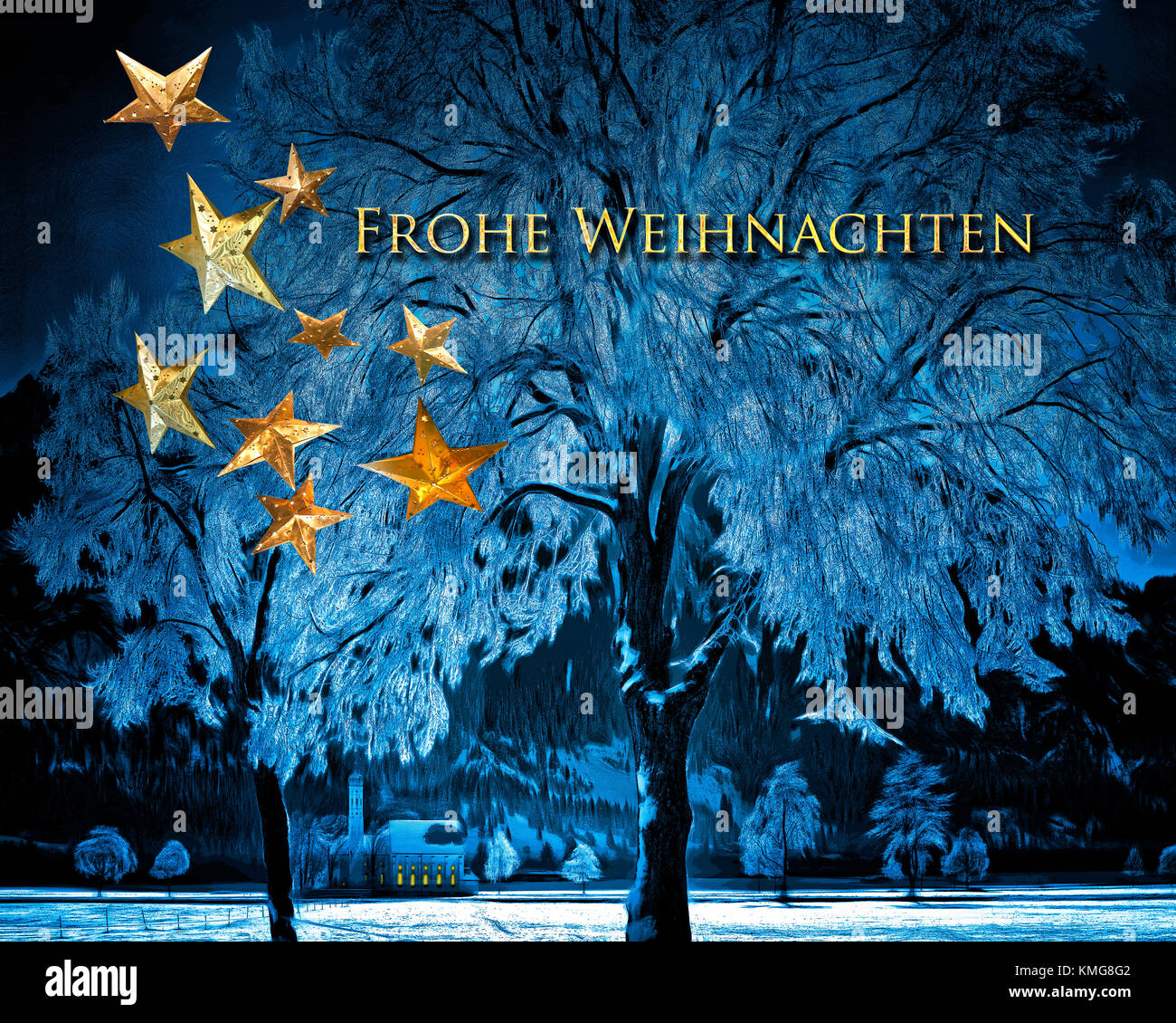 CHRISTMAS CONCEPT: Frohe Weihnachten Stock Photo