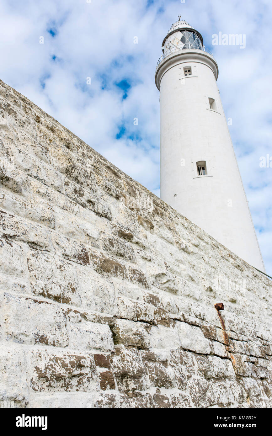 St Mary's Lighthouse,St Mary's Island, near Whitley Bay, Tyne and Wear, England UK. Stock Photo