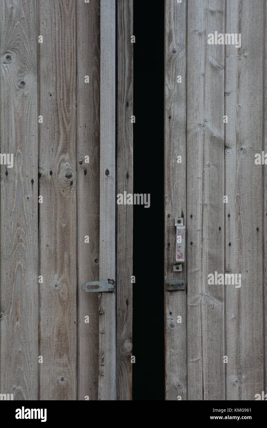 Wooden Barn Doors Stock Photo