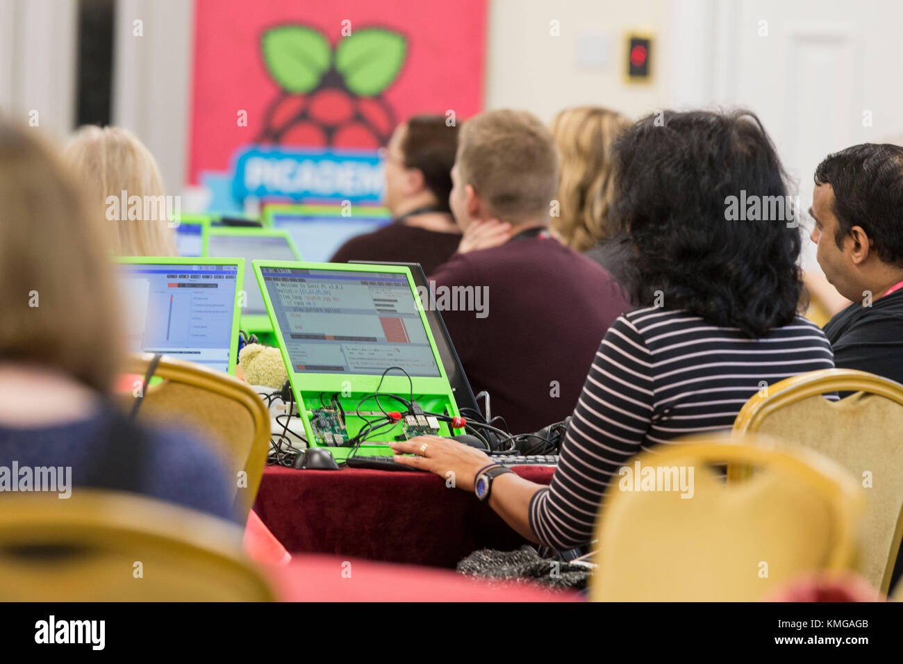 Attendees Of A Picademy Educators Session With Raspberry Pi Computers Stock Photo Alamy