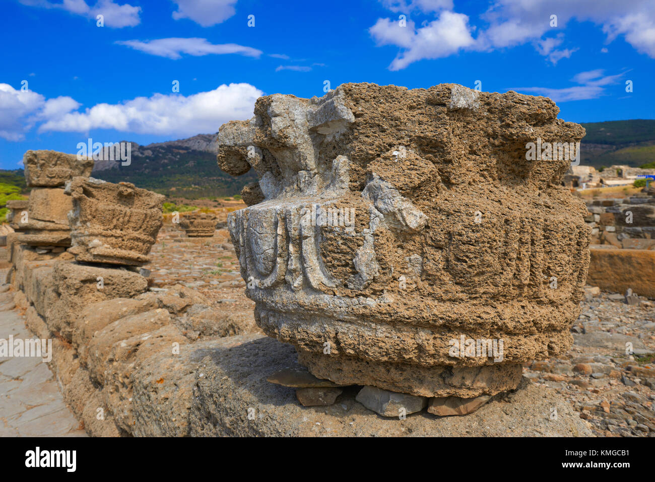 Bolonia, Baelo Claudia, Archaeological site , old roman city , Strait of Gibraltar Natural Park, Costa de la Luz, Cadiz, Andalusia, Spain, Europe Stock Photo