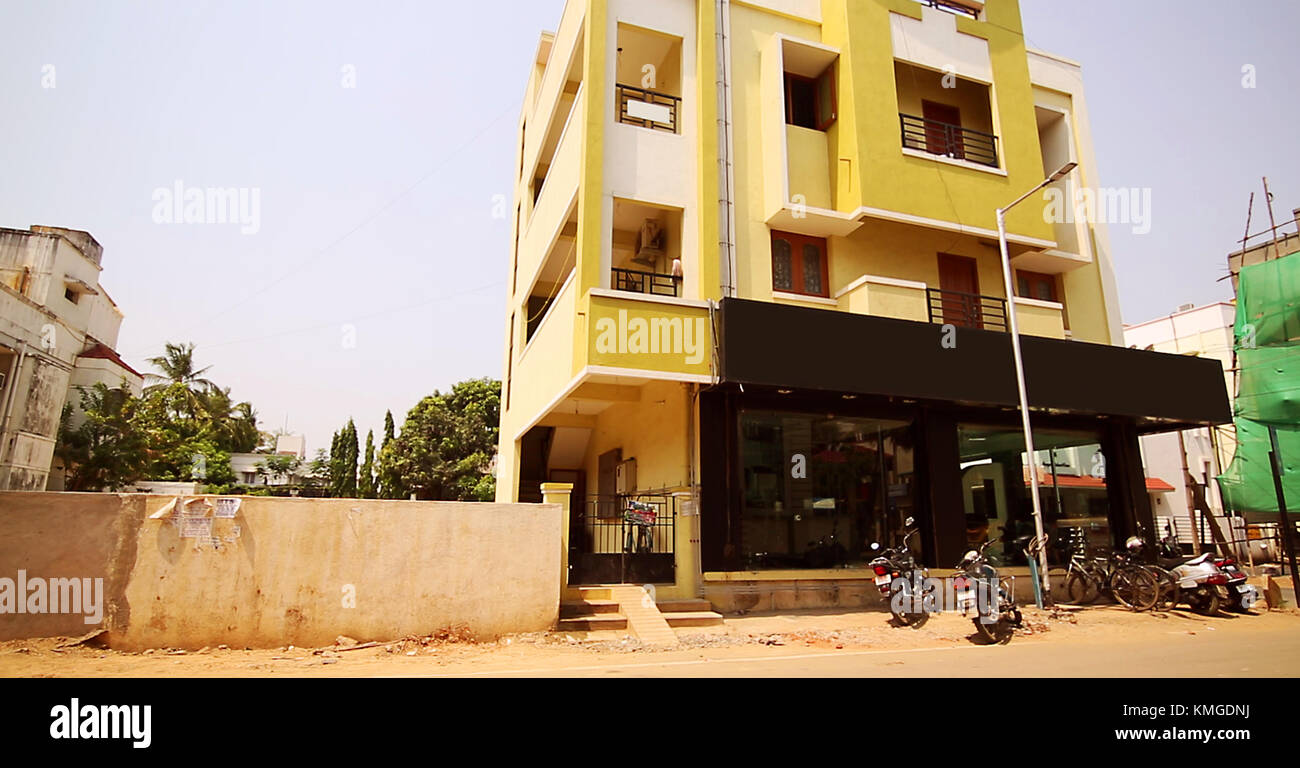 apartment building in India Stock Photo - Alamy