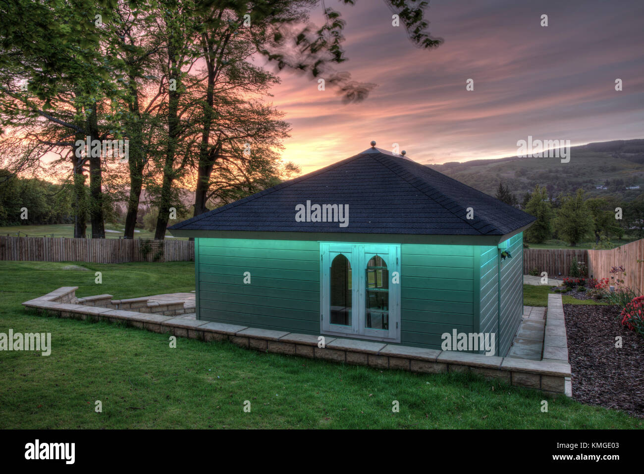 Exterior Garden Lighting Stock Photo Alamy