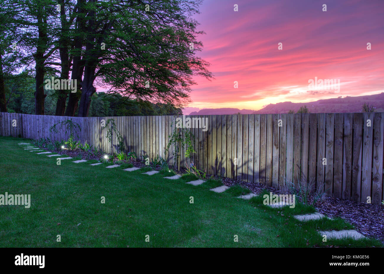 Exterior Garden Lighting Stock Photo Alamy