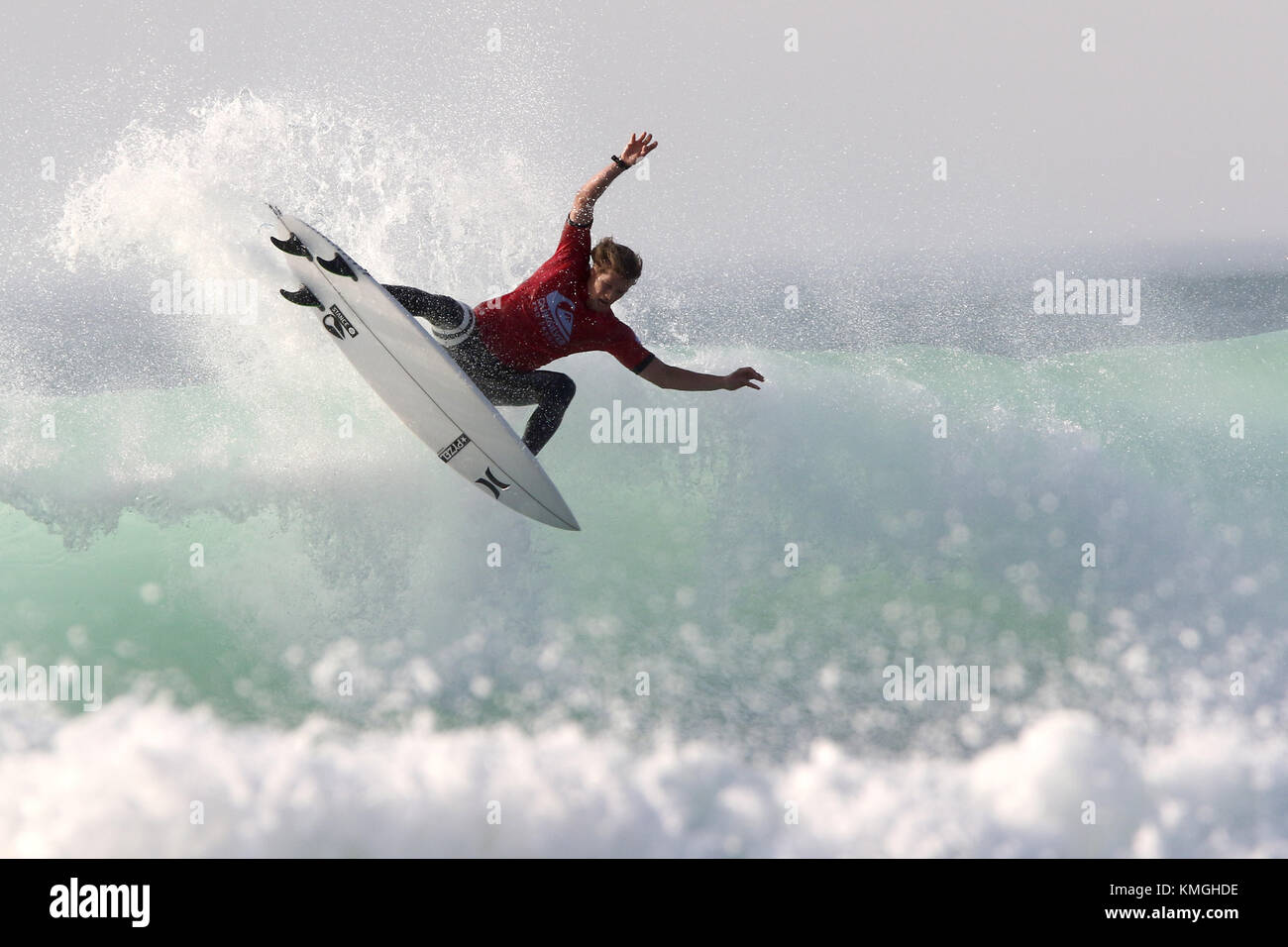 Hossegor, France. 14th Oct, 2017.  John John FLORENCE (HAW) during semi final of world championship WSL of Quiksilver Pro France 2017 in Hossegor in France. Credit: Sebastien Lapeyrere/Alamy Live News. Stock Photo