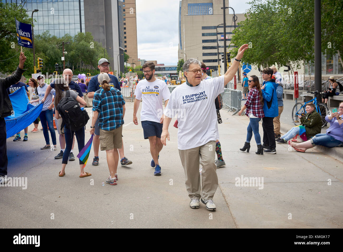 MINNEAPOLIS, MN JUNE 25: Minnesota's US Senator Al Franken walks in the ...