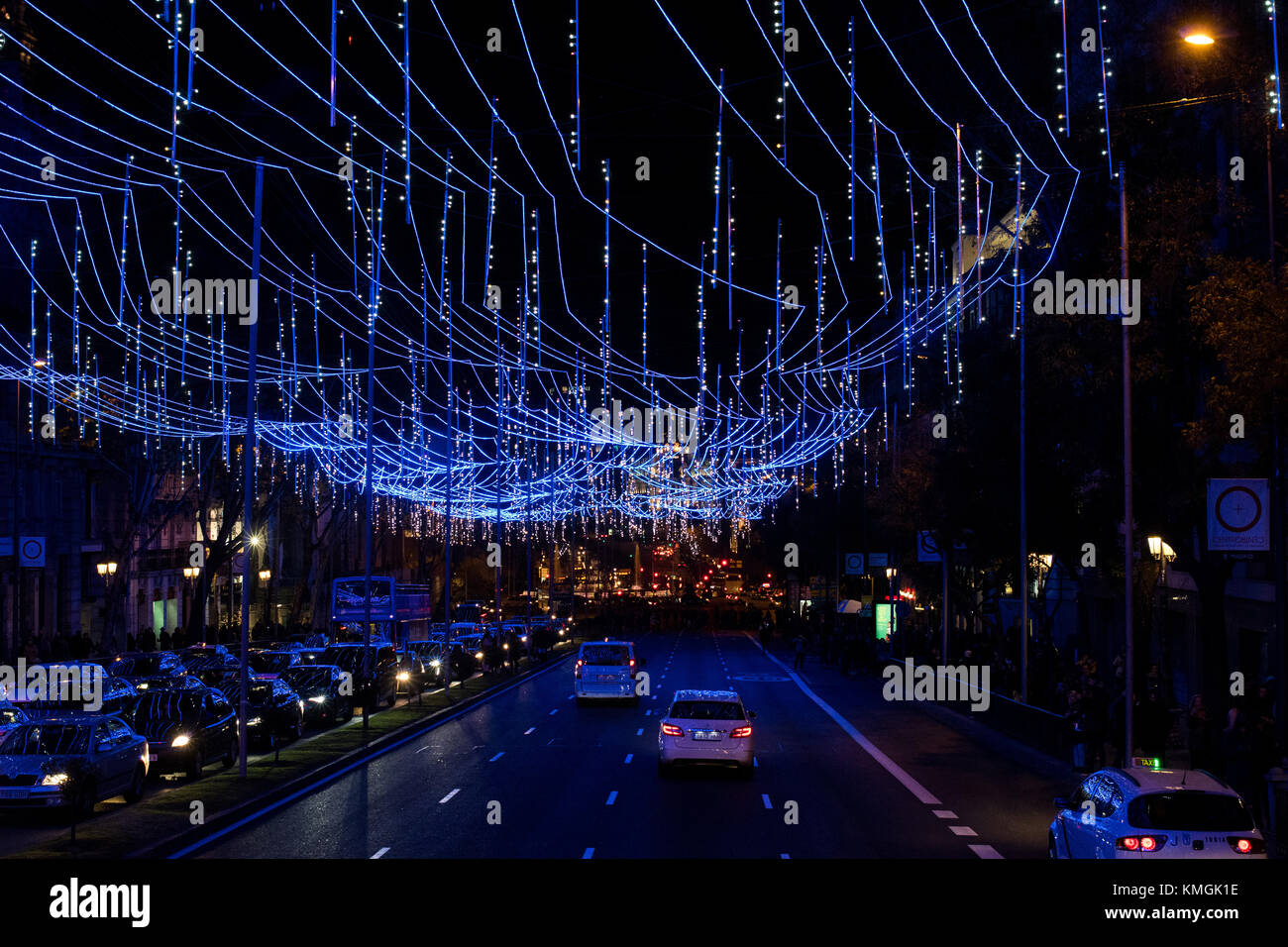 Madrid, Spain. 6th Dec, 2017. Christmas lights in Alcala Street, Madrid,  Spain. Credit: Marcos del Mazo/Alamy Live News Stock Photo - Alamy
