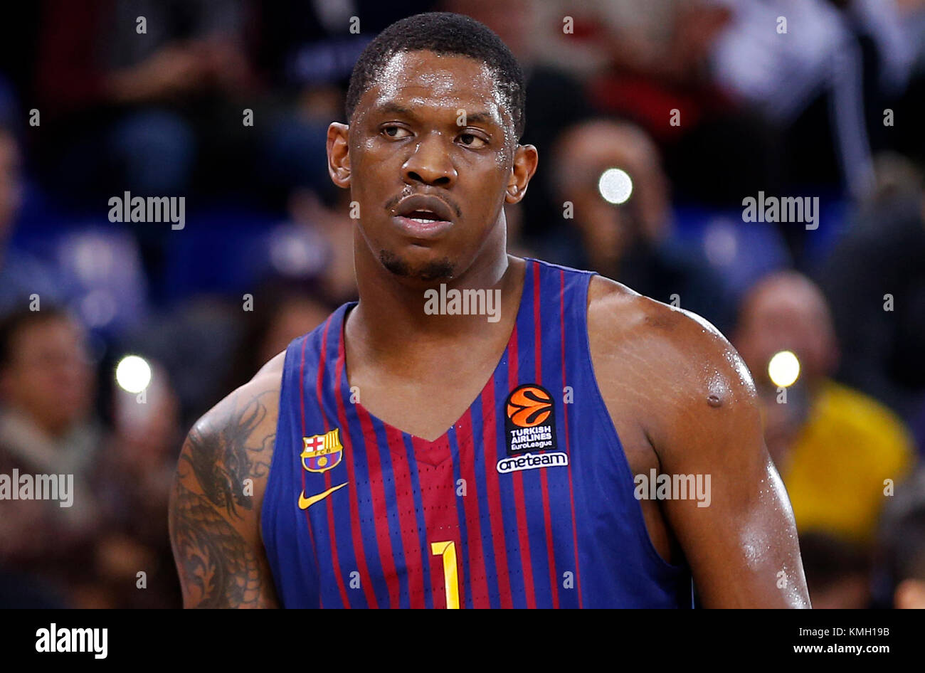 Barcelona, Espana. 08th Dec, 2017. Kevin Seraphin during the match between  FC Barcelona v Fenerbahce corresponding to the week 11 of the basketball  Euroleague, in Barcelona, on December 08, 2017. Credit: Gtres