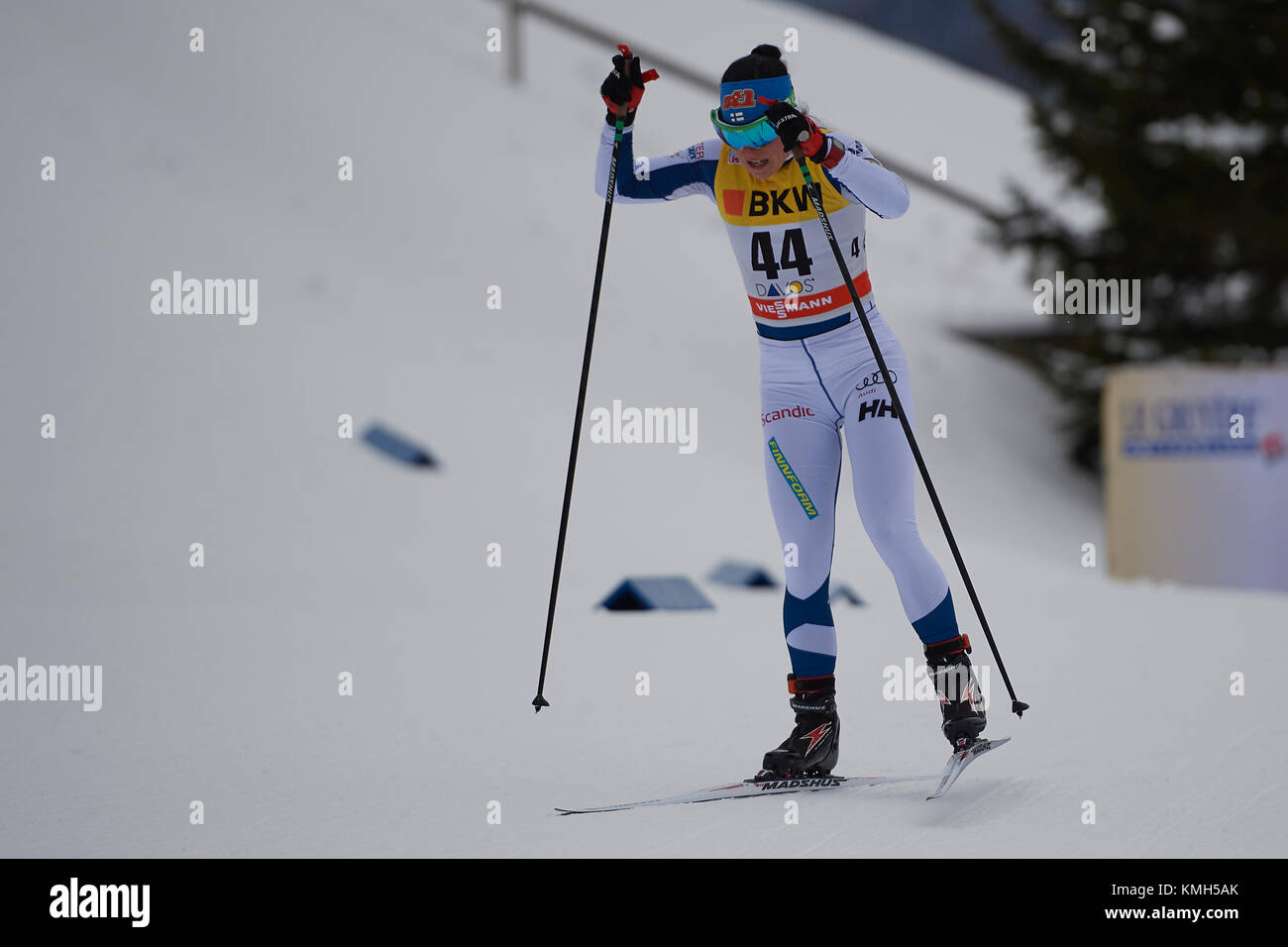 Davos, Switzerland, 10th December 2017. PARMAKOSKI Krista (FIN) during ...