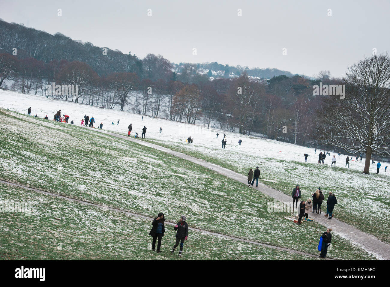 Wollaton Park, Nottingham, UK. 10th December, 2017. White Christmas