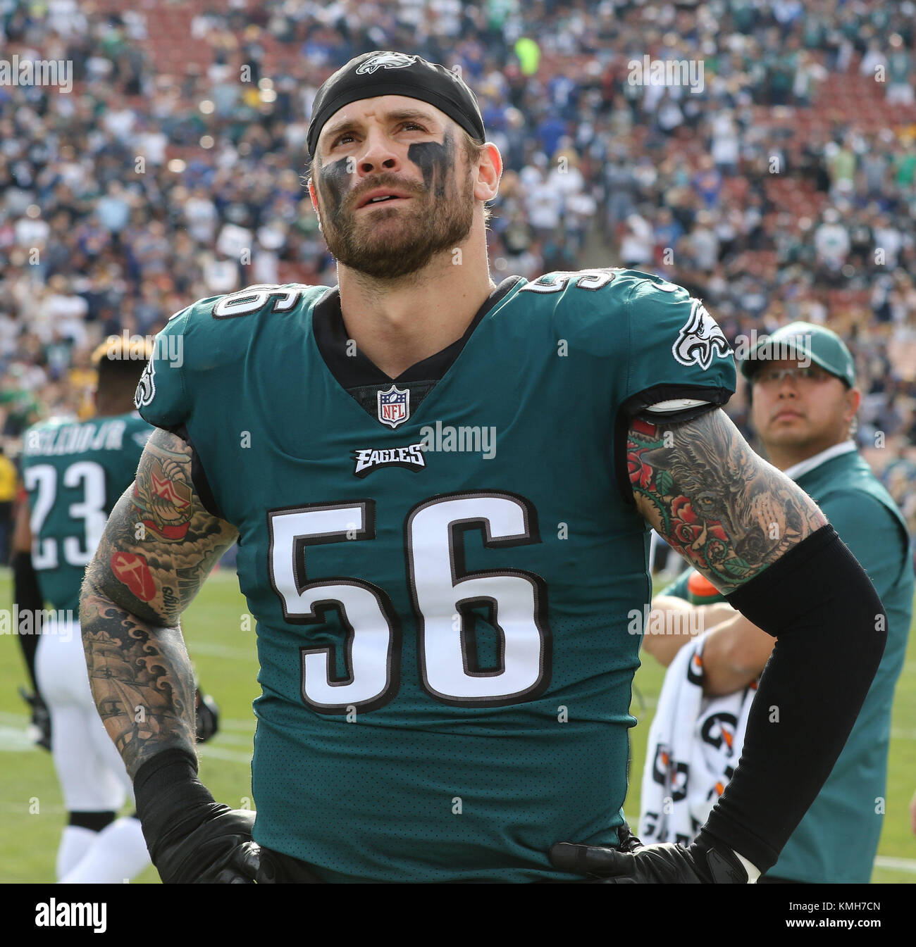 Chris Long is live watching the Eagles vs Giants and the Cowboys