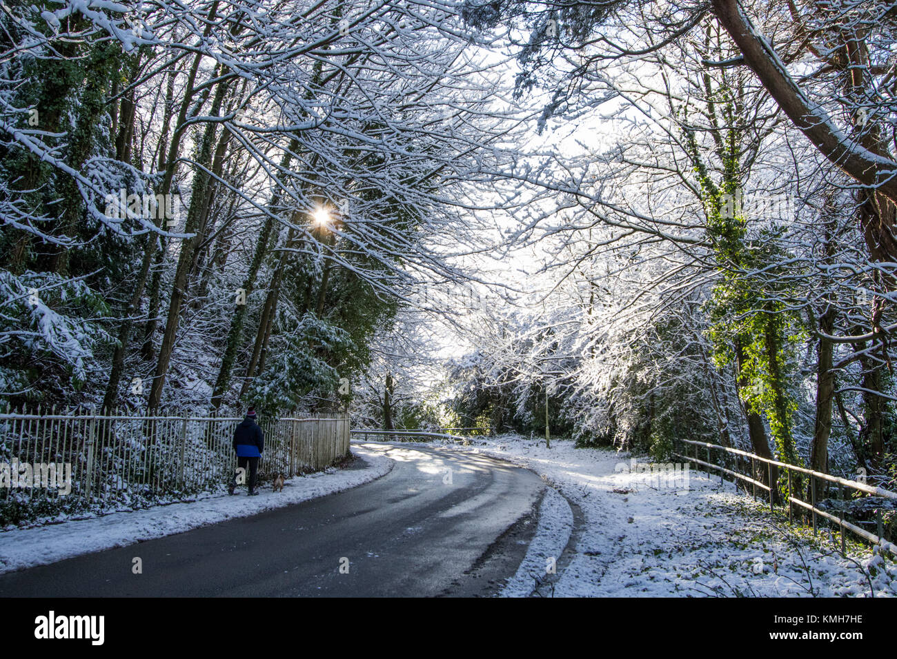 Merthyr Tydfil, South Wales, UK. 11th Dec, 2017. UK weather Snowy