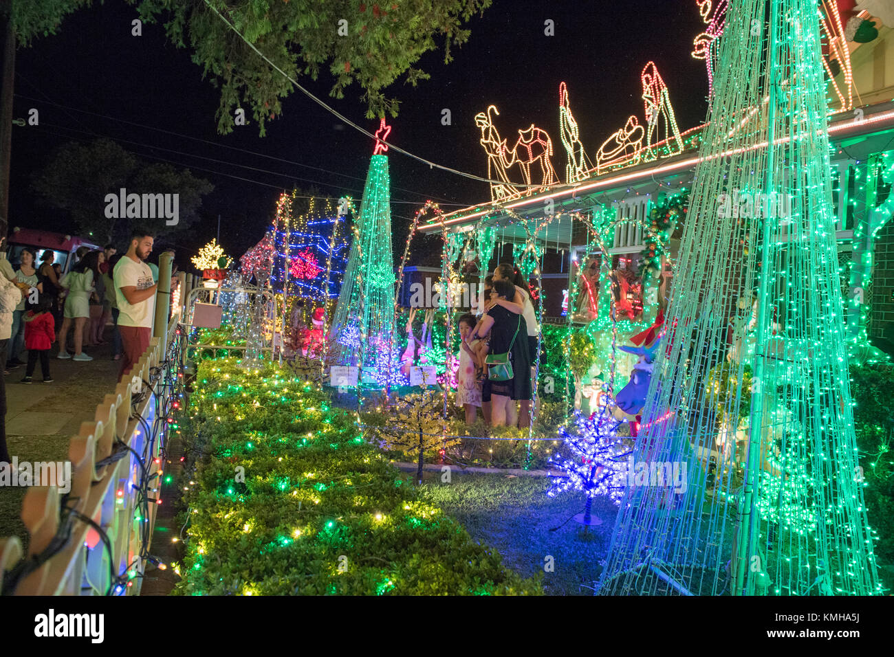 Sydney, Australia 11th December 2017 Christmas light display located