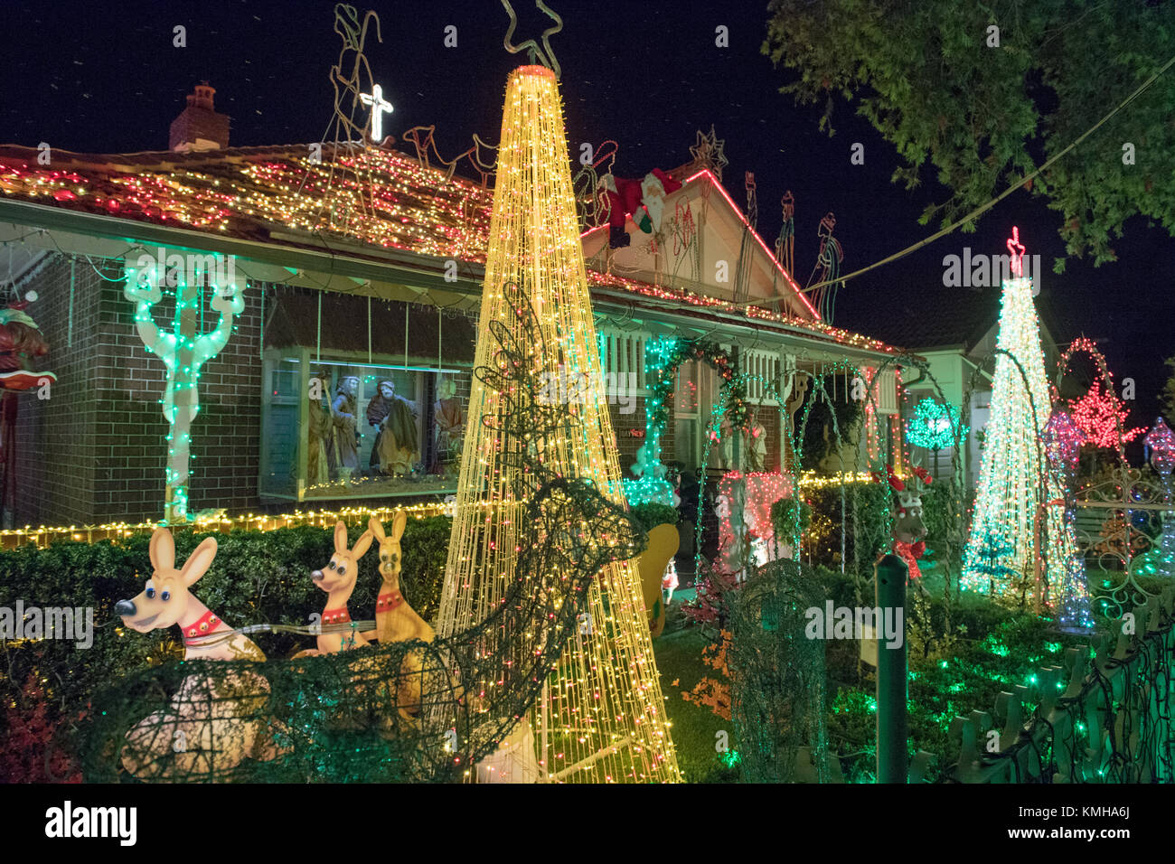 Sydney, Australia 11th December 2017 Christmas light display located