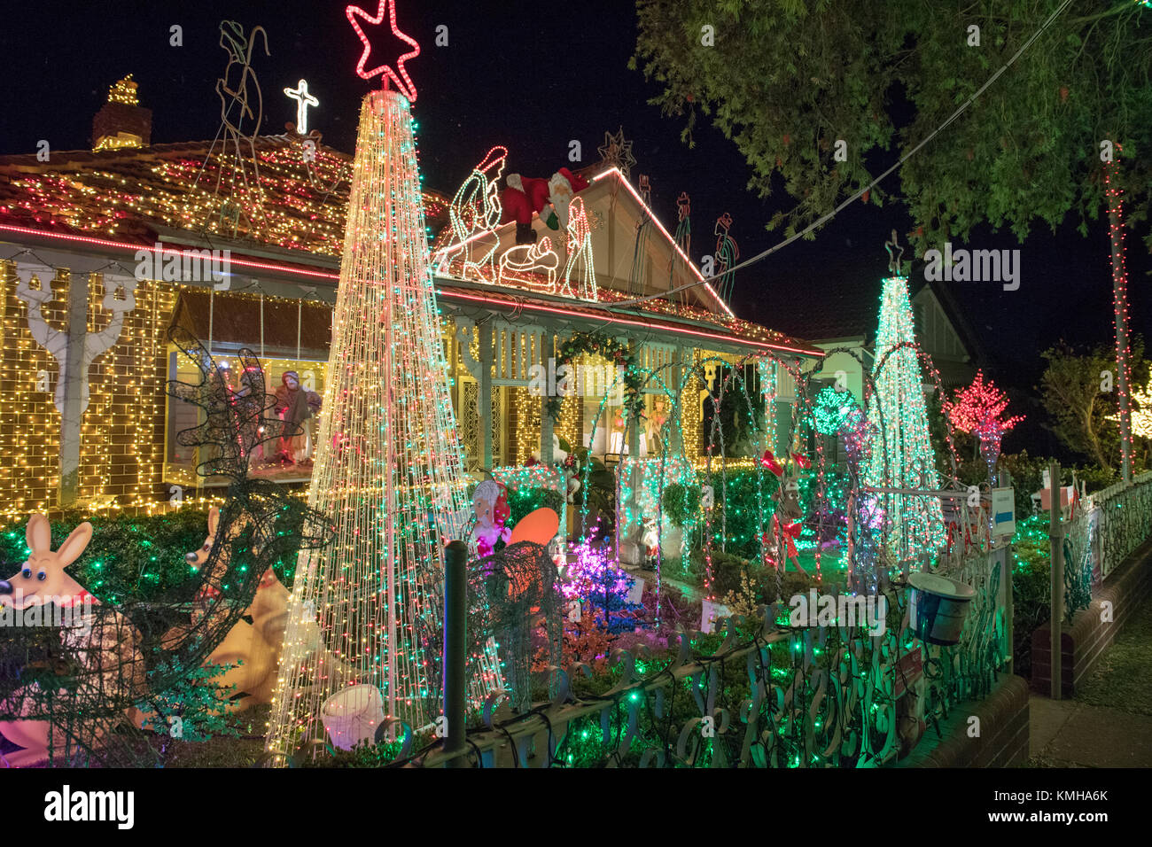 Sydney, Australia 11th December 2017 Christmas light display located