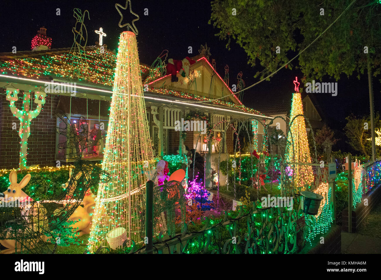 Sydney, Australia 11th December 2017 Christmas light display located