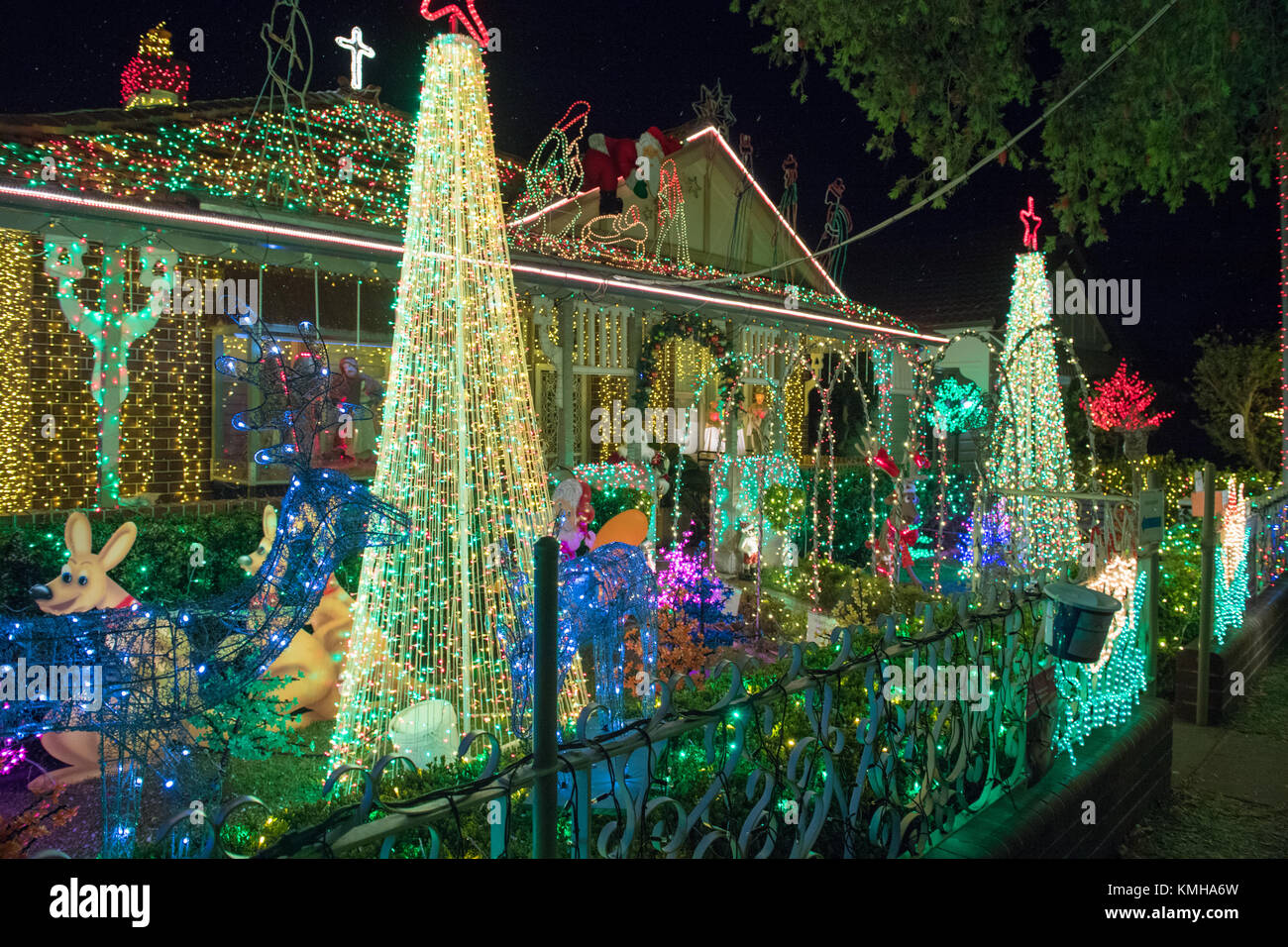 Sydney, Australia 11th December 2017 Christmas light display located