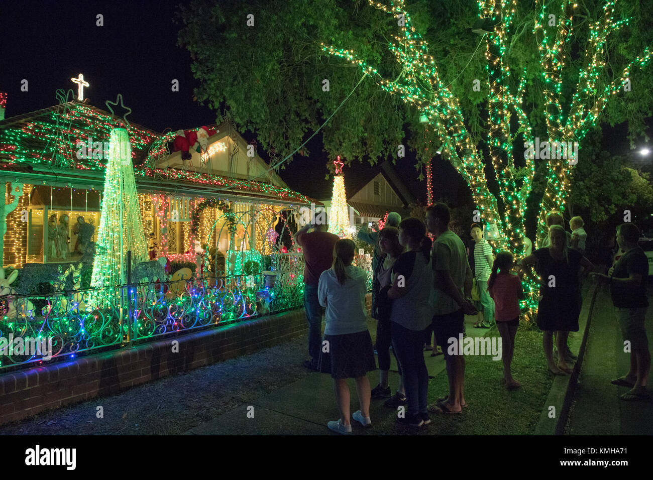 Sydney, Australia 11th December 2017 Christmas light display located