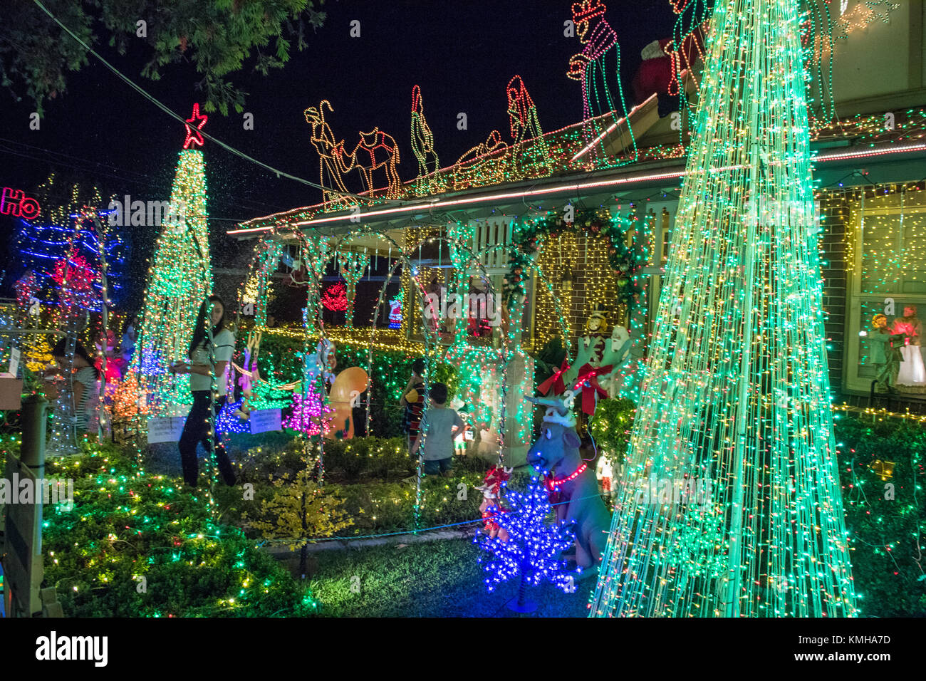 Sydney, Australia 11th December 2017 Christmas light display located