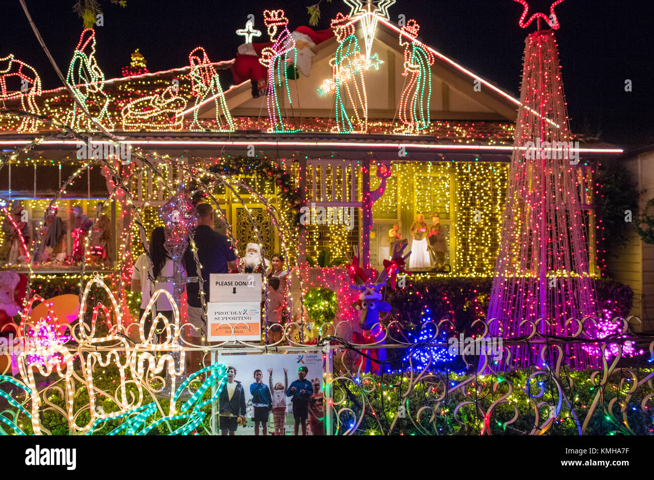Sydney, Australia 11th December 2017 Christmas light display located