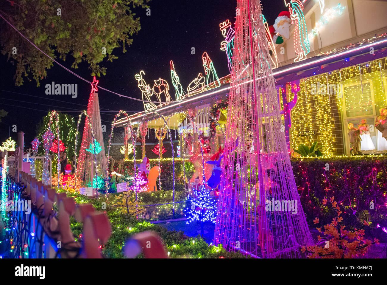 Sydney, Australia 11th December 2017 Christmas light display located