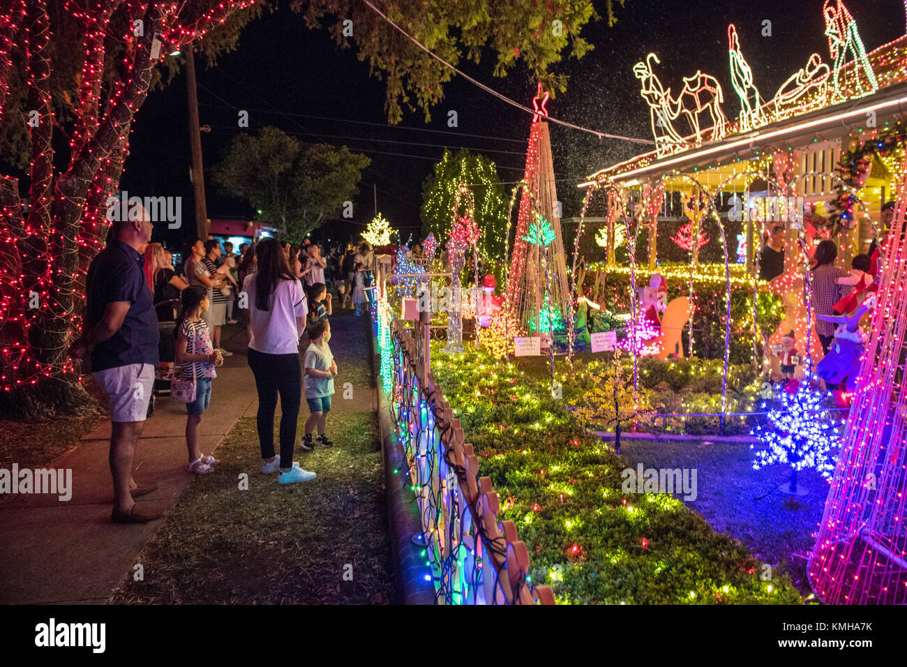 Sydney, Australia 11th December 2017 Christmas light display located