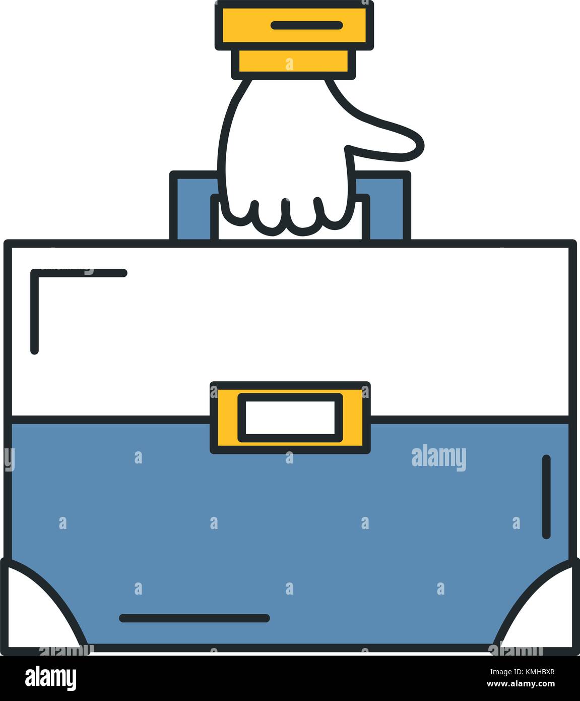 businessman hand with portfolio briefcase vector illustration design ...