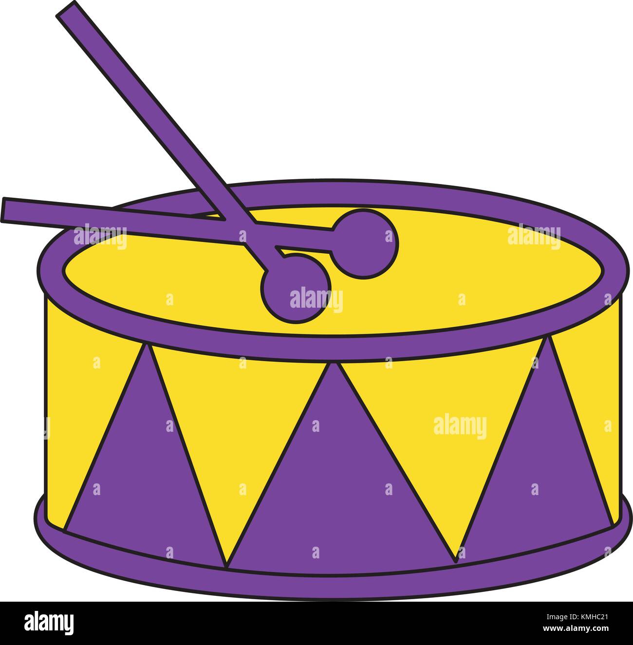 drum and sticks music instrument percussion Stock Vector Image & Art ...