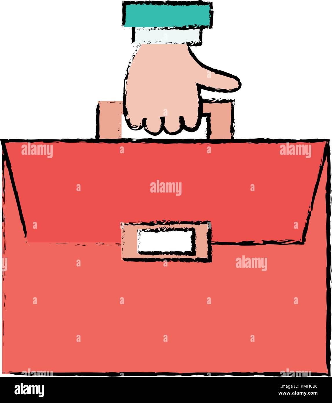 businessman hand with portfolio briefcase vector illustration design ...