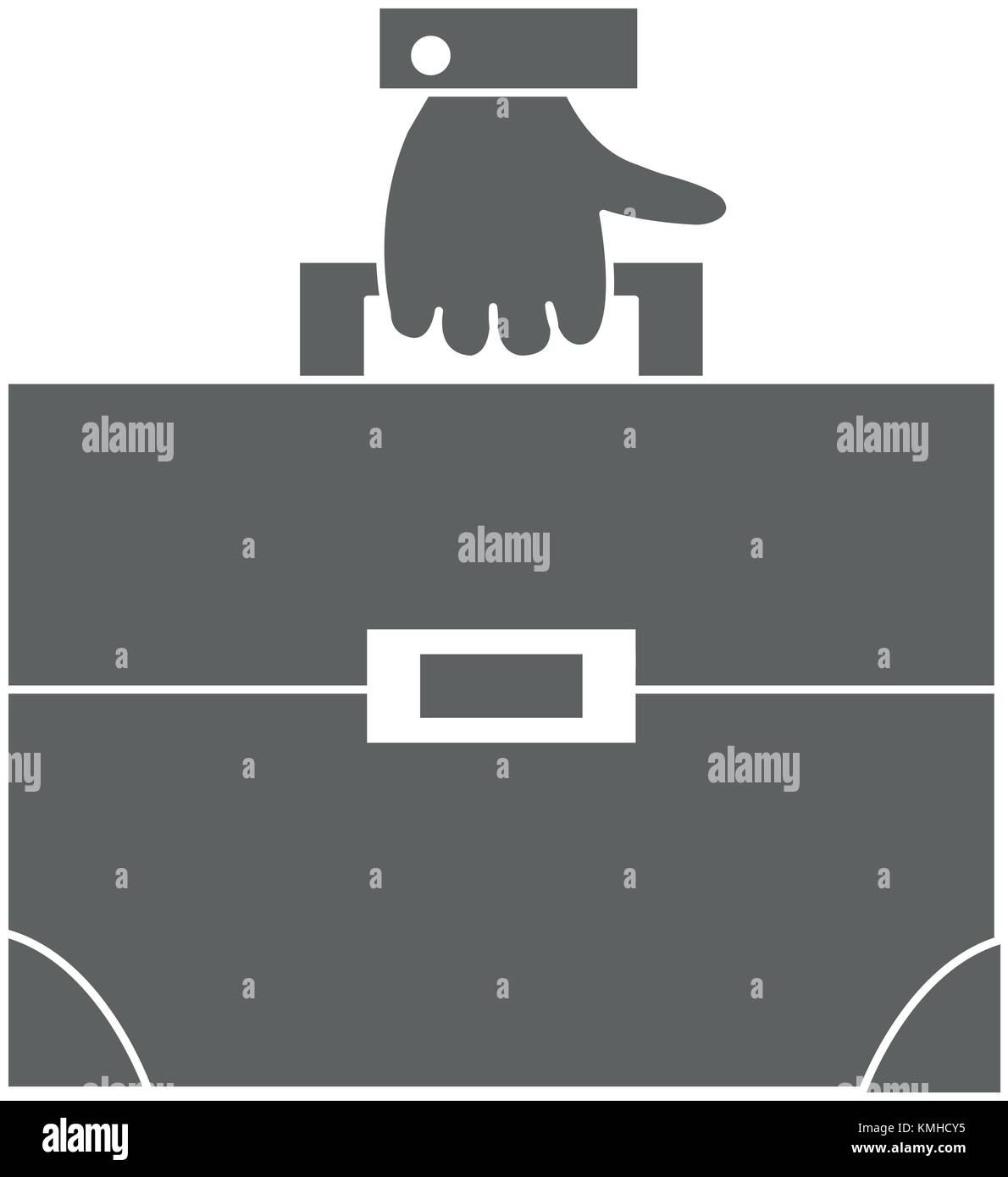 businessman hand with portfolio briefcase vector illustration design ...