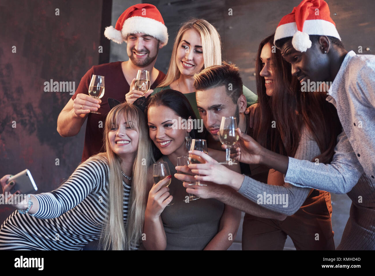 Group Beautiful Young People Doing Selfie In The New Year Party Best Friends Girls And Boys Together Having Fun Posing Emotional Lifestyle People H Stock Photo Alamy