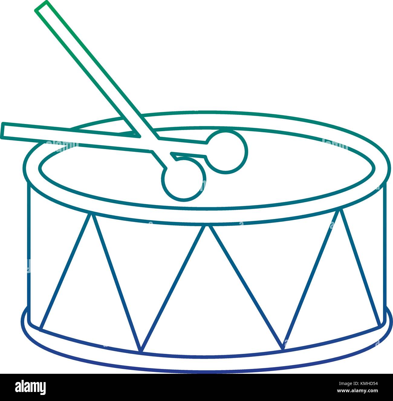 drum and sticks music instrument percussion Stock Vector Image & Art ...