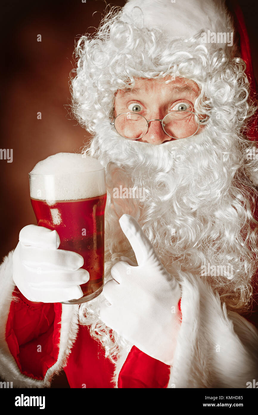 Portrait of Man in Santa Claus Costume Stock Photo - Alamy